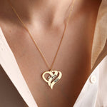 gravierter Herzanhänger