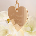 gravierter Herzanhänger